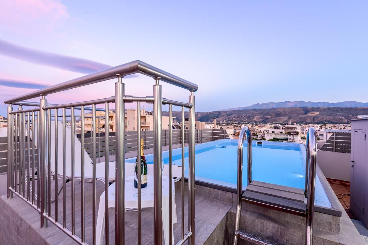 Luxury Villa In City Center With Rooftop Swimming Pool Chania  Exterior foto